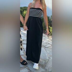 Universal Threads black strapless maxi dress